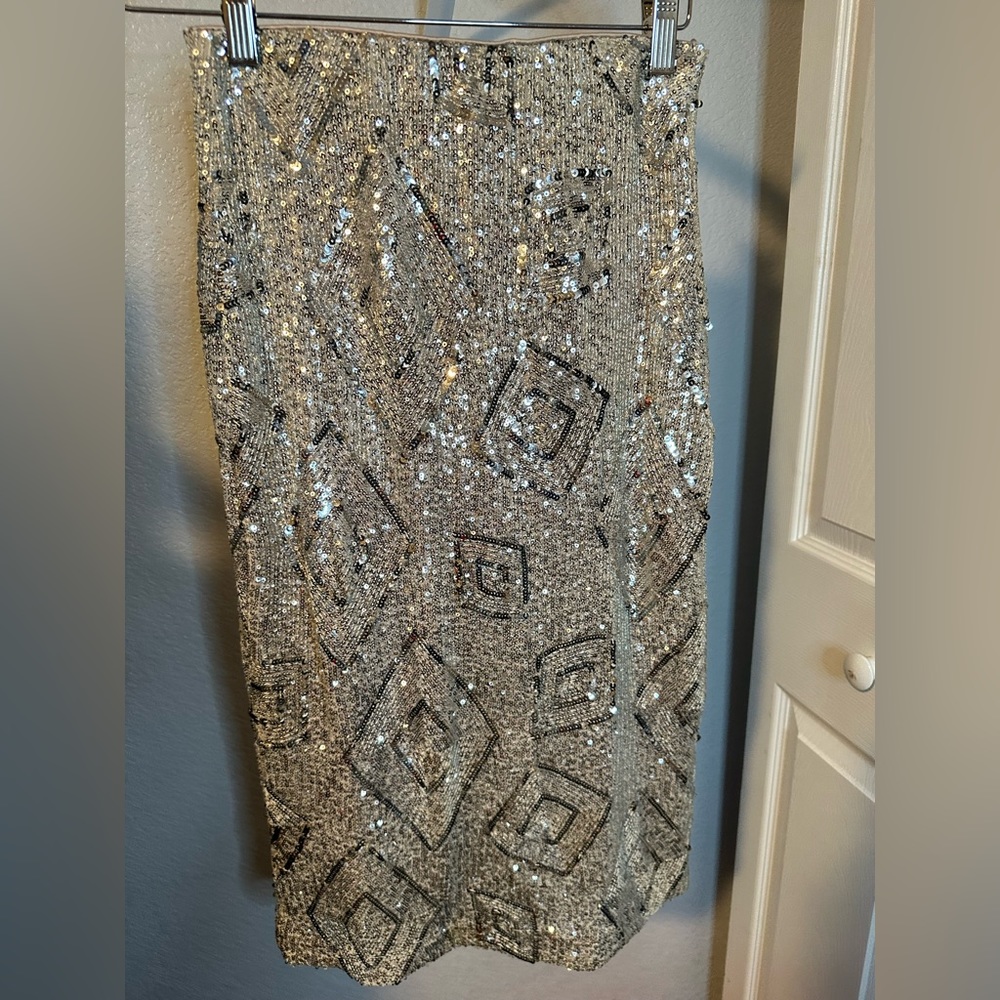 Skies are blue sequined skirt